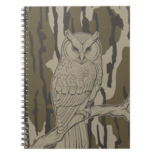 Bottomland Camo Owl op Branch Notitieboek