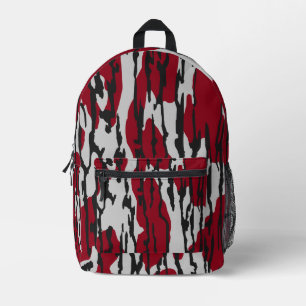 Bottomland Camo rood en wit patroon jongens meisje Bedrukte Rugzak