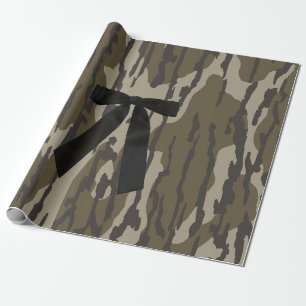 Bottomland Camo Schattige Black Bow Camo Cadeaupapier