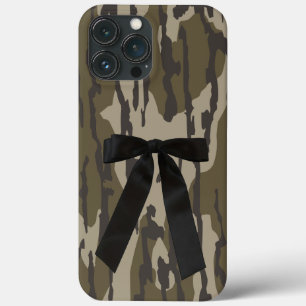  Bottomland Camo Schattige Black Bow Camo iPhone 13 Pro Max Hoesje