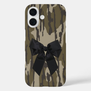 Bottomland Camo Schattigee strik lint voor vrouwen iPhone 16 Hoesje