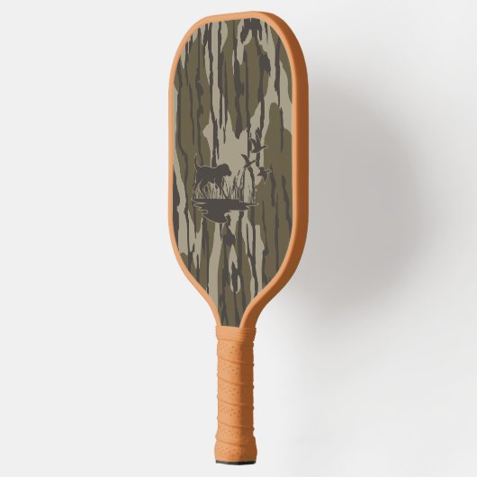 Bottomland Camo Skin Hond en Eenden Pickleball Paddle (Links)