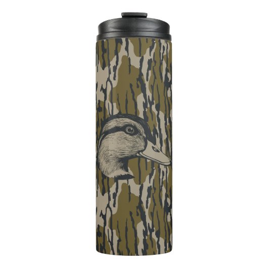 Bottomland Camo watervogels eendenjacht Thermosbeker (Voorkant)