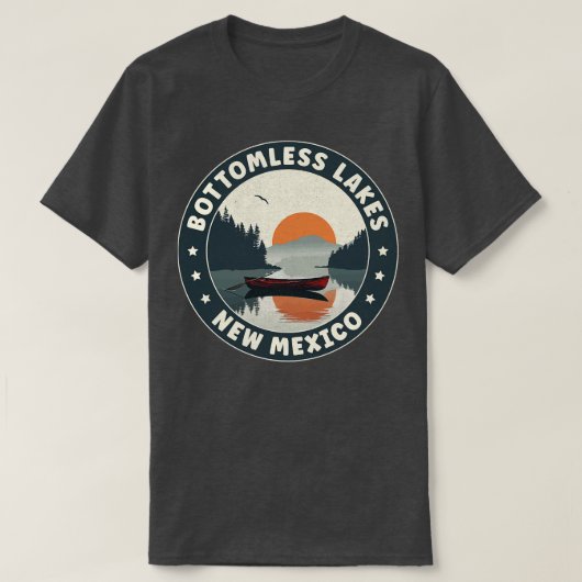 Bottomless Lakes New Mexico Zonsondergang T-shirt (Design voorkant)