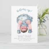 Bottoms omhoog! (Staal blauw/blond) Kaart (Staand voorkant)