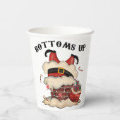 Bottoms up Cute and Funny Festive Papieren Bekers (Achterkant)