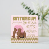 Bottoms Up Meisjes Sip en See Kaart (Staand voorkant)