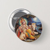botton Krishna Ronde Button 5,7 Cm (Voorkant /achterkant)
