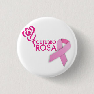 Botton Outubro Rosa Ronde Button 3,2 Cm