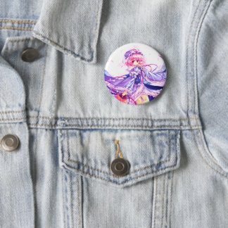 Botton - Yuyuko Saigyouji -Touhou Ronde Button 5,7 Cm