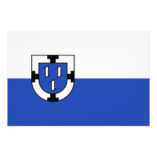 Bottrop stadswapen vlag Duitsland symbool teken wa Foto Afdruk
