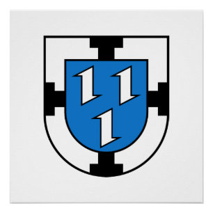 Bottrop stadswapen vlag Duitsland symbool teken wa Perfect Poster