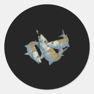 Botvissen jagen Een Zoutwater Vliegvissen & De Ronde Sticker
