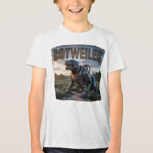 Botweiler Fotografisch – Robot Rottweiler Grappig Tri-Blend Shirt