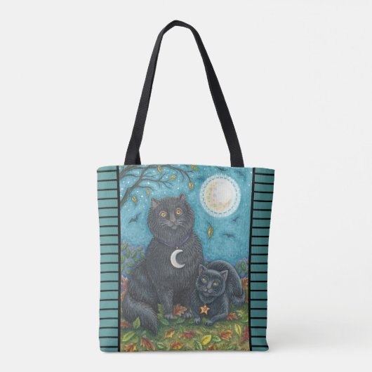 BOUBO & PYEWACKET CHAT NOIR ÉPAULE SAC FOURRE-TOUT (Dos)