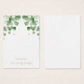 Bouche Aquarelle Verdure Bijoux Display Cartes (Devant & derrière)
