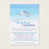 Bouche avec carte d'affichage de douche bleu bébé  (Dos)