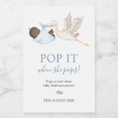 Bouche bleue Pop it quand elle Pop Étiquette de vi (Étiquettes simples)