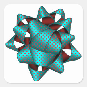 Bouche-Cadeaux Aqua, Stickers Carrés