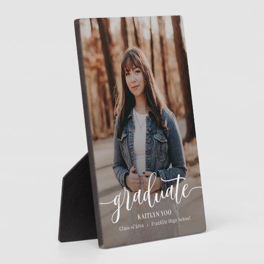 Bouche exquise ÉDITABLE Plaque de graduation COULE (Côté)