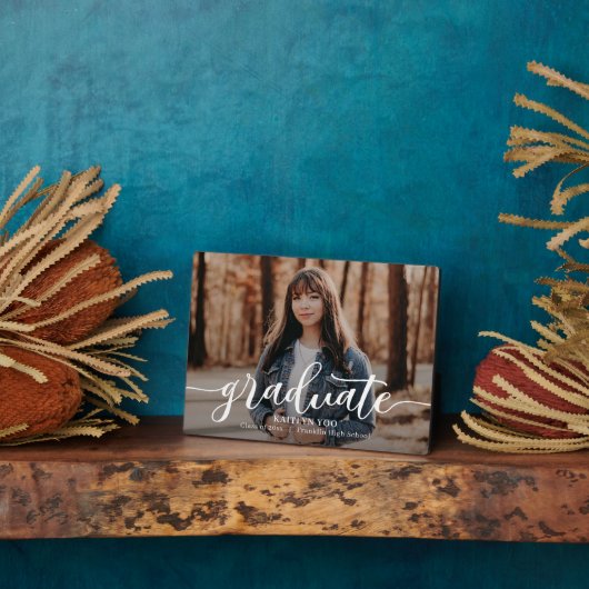 Bouche exquise ÉDITABLE Plaque de graduation COULE (Côté)