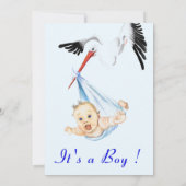 Bouche portant bébé garçon douche Invitation drôle (Dos)