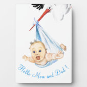 Bouche portant bébé Plaque Baby shower cadeaux (Devant)