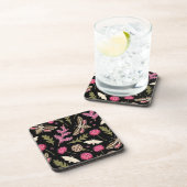 Bouche rose enchantée & Flore | Dessous de verre M (Côté Droit)