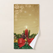 Bouche Rouge, Bougie, Branches de pins, Flammes de (Serviette à main)