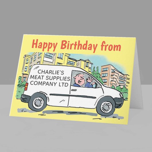 Boucher Entreprise avec nom sur la carte Van de l'