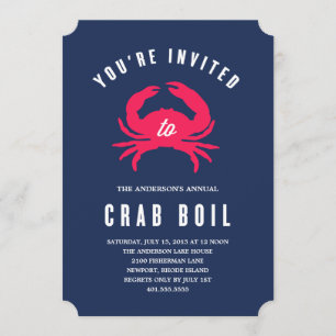 Bouchon de crabe   Invitation de fête d'été