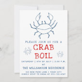 Bouchon de crabe | Invitation de fête d'été (Devant)