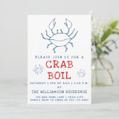 Bouchon de crabe | Invitation de fête d'été (Debout devant)