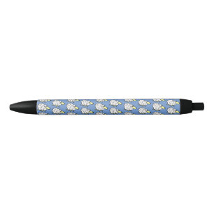 Bouchon de mouton dans un Motif sur stylo noir ble