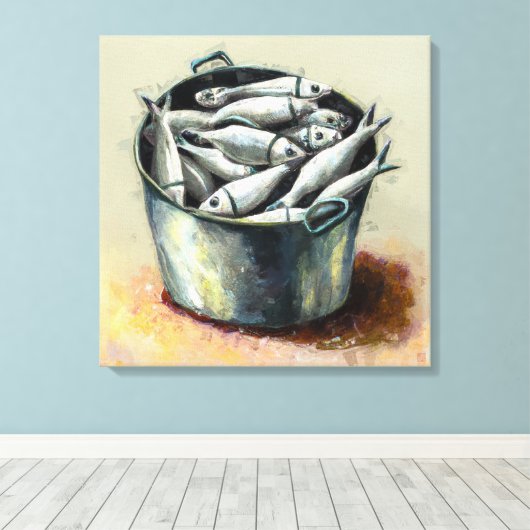 Bouchon De Poisson - Impression D'Art En Toile Env (Insitu (Plancher de Bois))