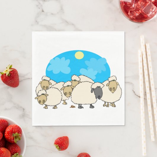 Bouchon De Serviettes En Papier Mouton (En situation)