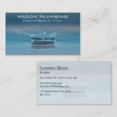 Bouchon d'eau - plombier - Carte de visite (Devant / Derrière)