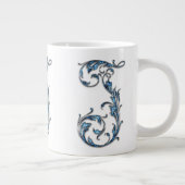 Bouchon Diamant Bleu "J" Monogramme Spécialité Mug (Droite)