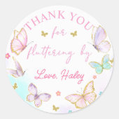 Bouchon Merci Papillon Par Sticker Anniversaire (Devant)