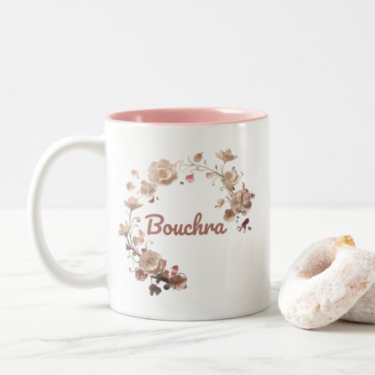 Bouchra Floral Mug (Avec donut)