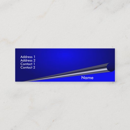 Boucle bleue de page - carte maigre de profil (Devant)