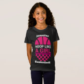 Boucle De Basket Filles Comme Une T-Shirt Fille (Devant entier)