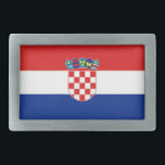 Boucle de ceinture avec le drapeau de la Croatie<br><div class="desc">Boucle de ceinture élégante avec le drapeau de la Croatie. Ce produit son personnalisable.</div>