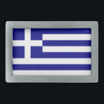 Boucle de ceinture avec le drapeau de la Grèce<br><div class="desc">Boucle de ceinture élégante avec le drapeau de la Grèce. Ce produit son personnalisable.</div>