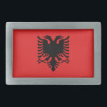 Boucle de ceinture avec le drapeau de l'Albanie<br><div class="desc">Boucle de ceinture élégante avec le drapeau de l'Albanie. Ce produit son personnalisable.</div>