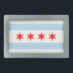 Boucle de ceinture de drapeau de Chicago<br><div class="desc">Boule de ceinture indicateur de Chicago</div>