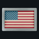 Boucle de ceinture de drapeau rustique américain<br><div class="desc">Les tons rouges,  bleus et crème confèrent à cette ceinture porte drapeau américain une allure rustique et vintage. Le design est issu de l'art original.</div>