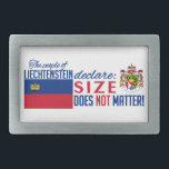 boucle de ceinture du Liechtenstein<br><div class="desc">Liechtenstein : La taille n'a pas d'importance ! En utilisant la fonction "Customiser",  vous pouvez modifier (modifier) la couleur arrière - plan de cet élément et ajouter votre propre texte si vous le souhaitez. Voir mon magasin pour d'autres produits du Liechtenstein.</div>