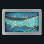 Boucle de ceinture en marbre de Parties scintillan<br><div class="desc">Ceinture Boucle avec Agate Turquoise Blue Gold Parties scintillant Marbre Aqua Turquoise Geode Cadeau Personnalisable - ou Ajouter Votre Nom / Texte - Faites Votre Cadeau Boucles de Ceinture Spécial ! Redimensionnez et déplacez ou retirez / ajoutez du texte / des éléments avec l'outil Personnalisation ! Conception par MIGNED !...</div>