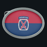 Boucle De Ceinture Ovale 10e division de montagne<br><div class="desc">Patch militaire patriotique de la 10e Division de la montagne. Visitez notre magasin pour trouver plus de grands modèles militaires patriotiques et des idées de cadeaux militaires patriotiques de haute qualité.</div>